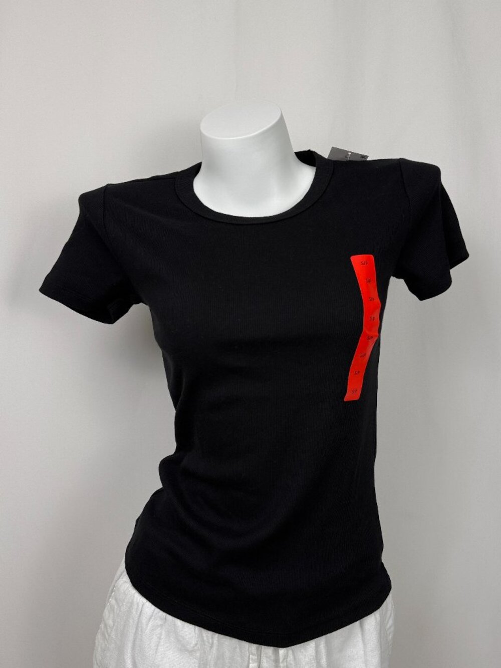 🔥4 for $20🔥George Womens Ribbed T-Shirt Black XS S L NWT